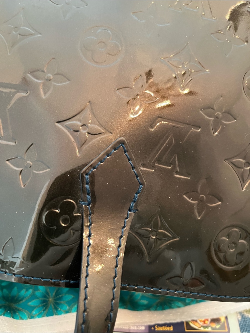 Louis Vuitton Deep Green Vernis Monogram Patent Leather Satchel w/Wallet - Picture 10 of 16